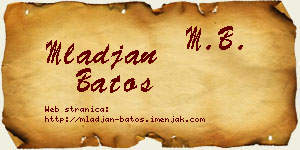 Mlađan Batos vizit kartica